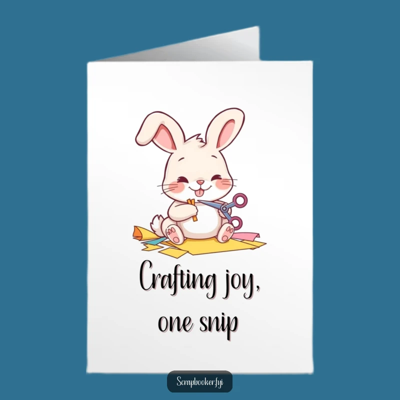 Free Printable Birthday Card: Crafty Bunny - Fun Downloadable Gift