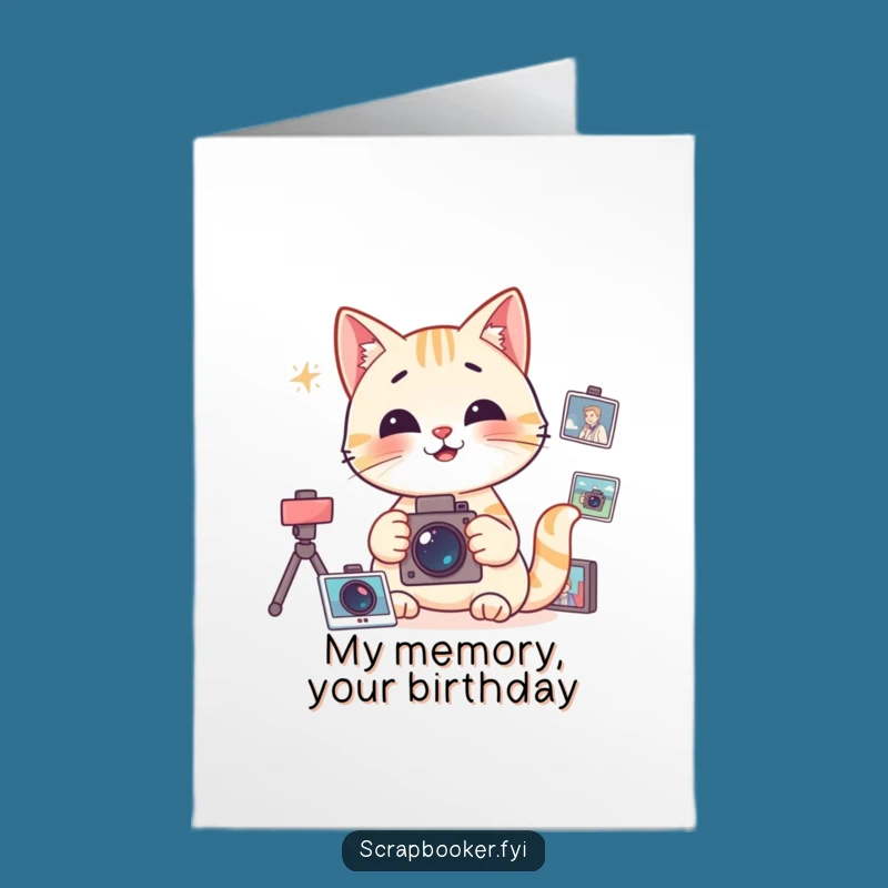 Free Printable Birthday Card: Organized Cat - Fun Downloadable Gift