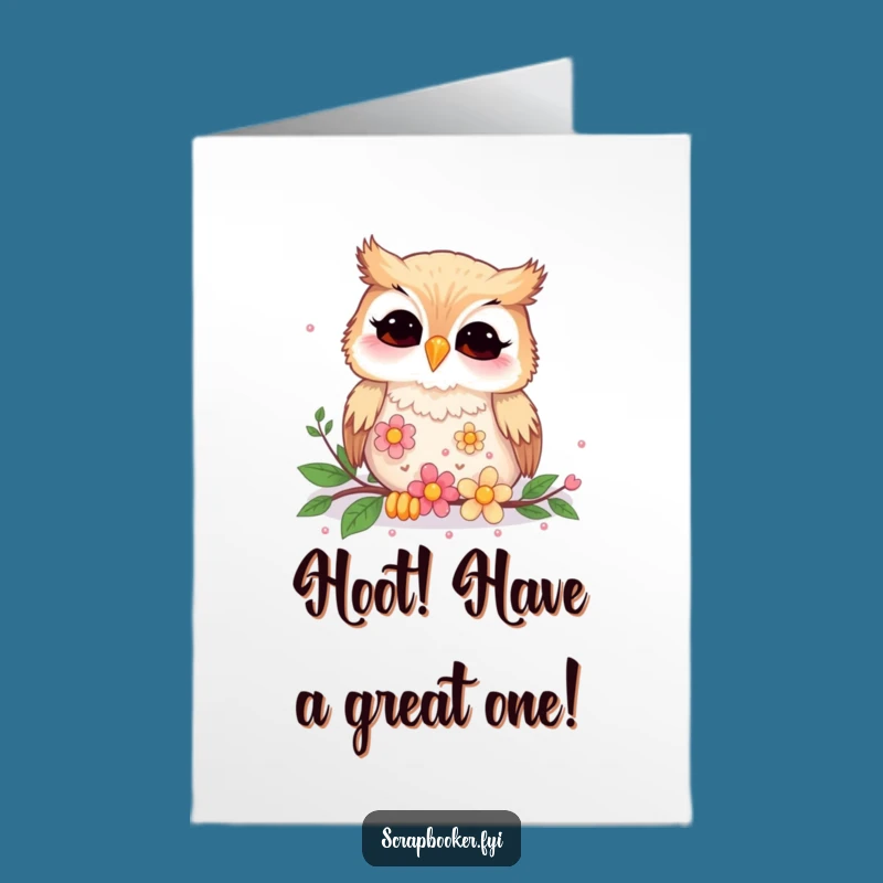 Free Printable Giggling Owl Birthday Card: Hilarious DIY Downloadable Gift for Party Fun