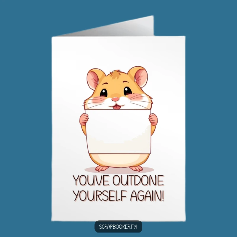 Free Printable Hamster Scrapbook Birthday Card: Proud DIY Downloadable for Crafty Celebrations