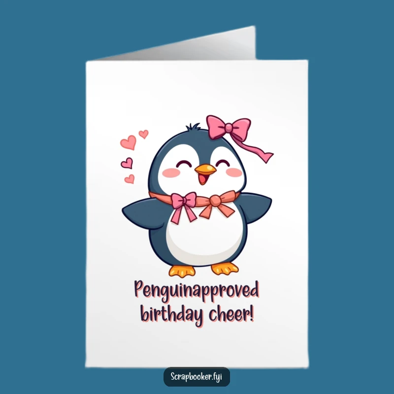 Free Printable Penguin Party Birthday Card - Enthusiastic Downloadable Gift