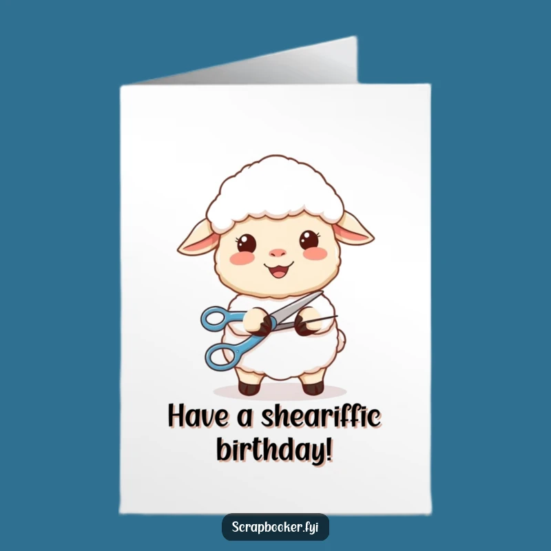 Free Printable Birthday Card: Content Sheep's Perfect Cut, Funny Gift