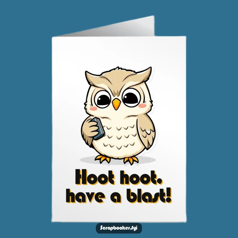 Free Printable Birthday Card: Wise Owl Punching Fun, DIY Downloadable