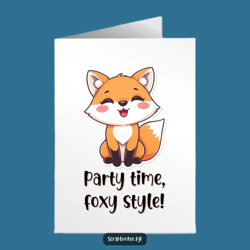 Free Printable Funny Fox Birthday Card: Crafty Joy Downloadable Gift