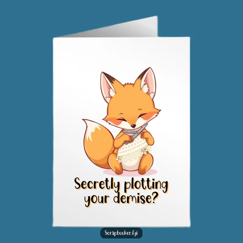 Free Printable Fox Birthday Card: Funny Downloadable Gift DIY Craft