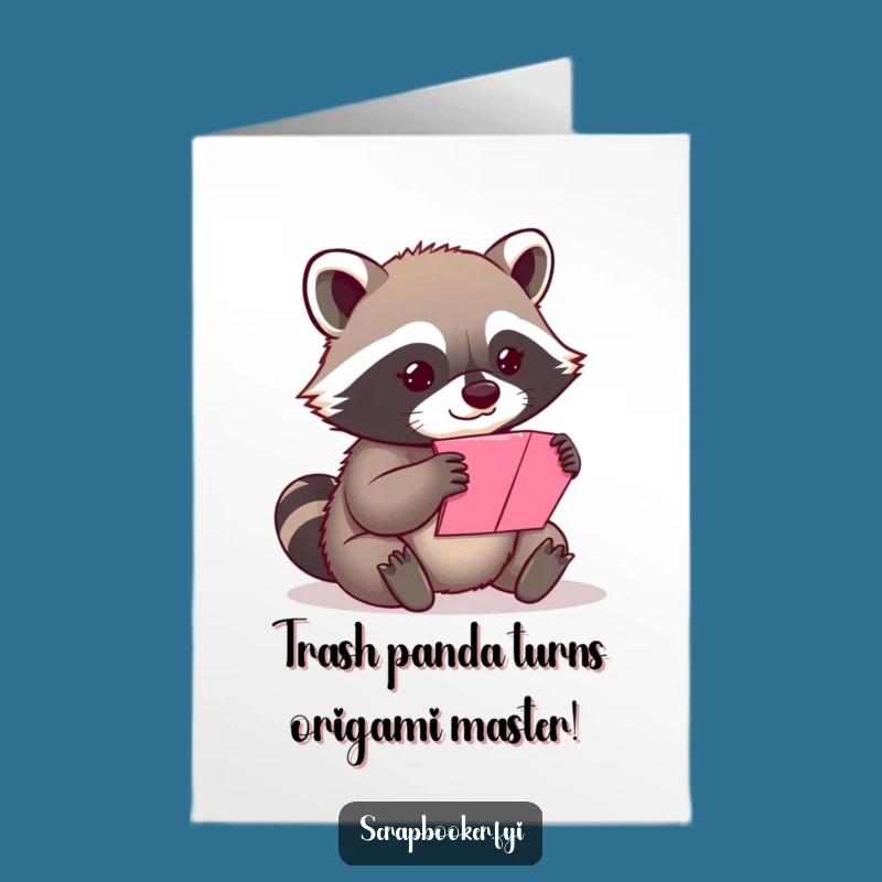 Free Printable Raccoon Birthday Card: Content DIY Downloadable for Artistic Celebrations