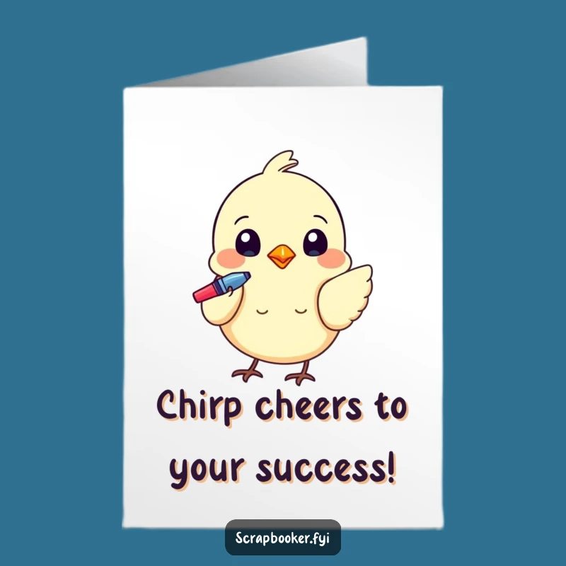Free Printable Congrats Card: Bird's Tiny Details, Big Funny DIY Gift