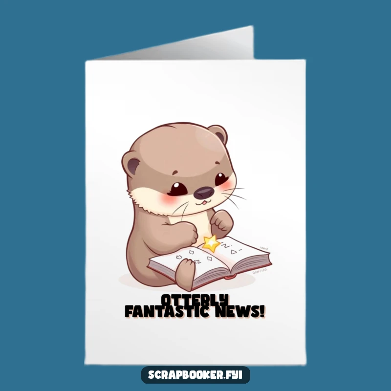 Free Printable Congratulations Card: Otter's Crafty Success, Awesome DIY Downloadable Gift!