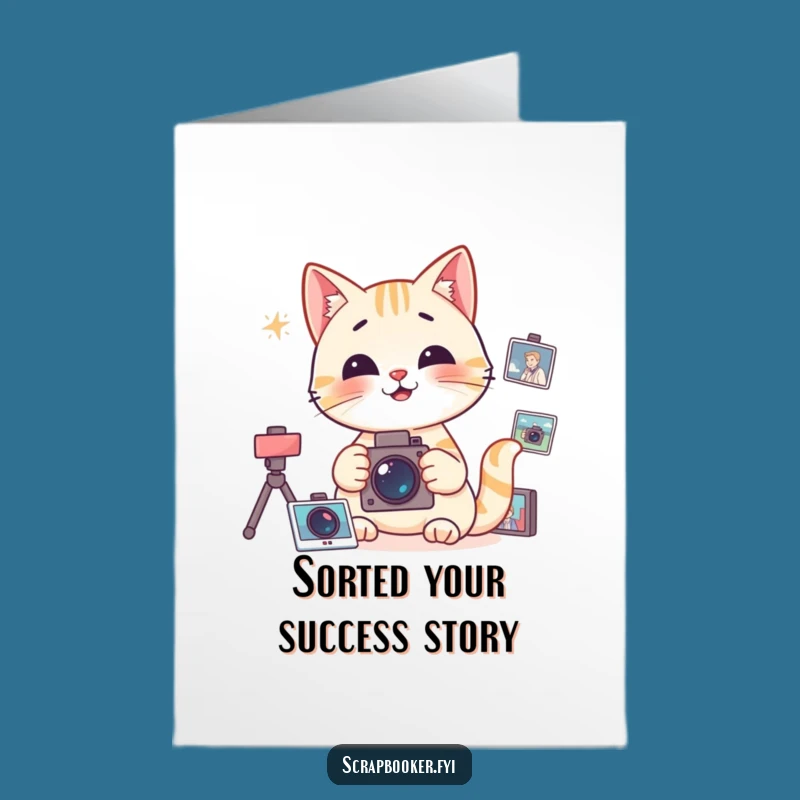 Free Printable Congrats Card: Organized Cat - Fun Downloadable Gift