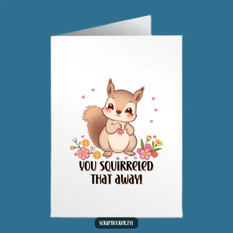 Free Printable Congrats Card: Squirrel's Decorating Success - Downloadable Flair
