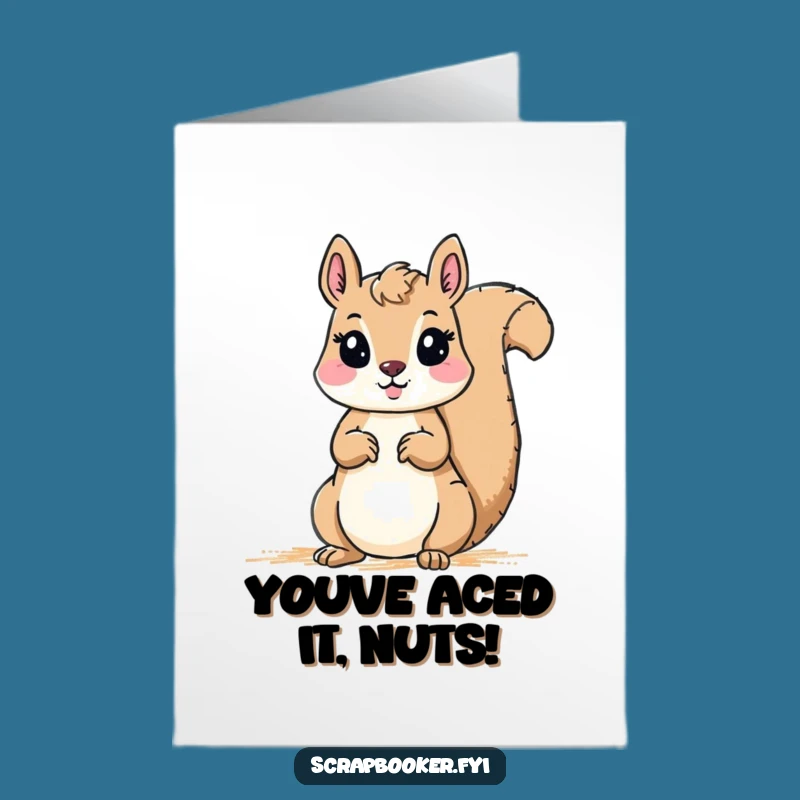 Free Printable Congrats Card: Humorous Squirrel Crayon Border, Ideal DIY Downloadable Gift