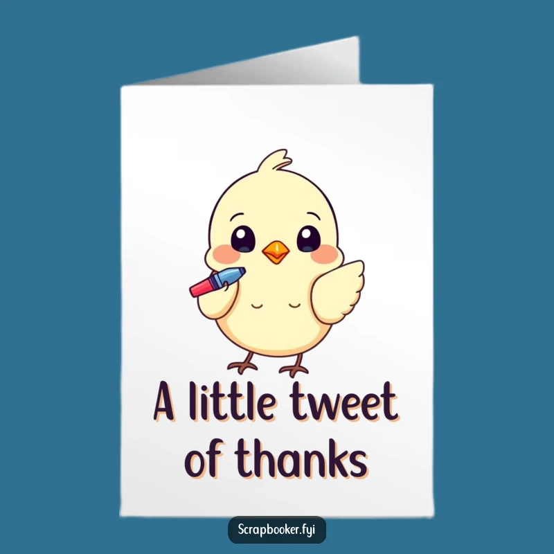 Free Printable Thank You Card: Birdy's Funny DIY Artistic Thanks