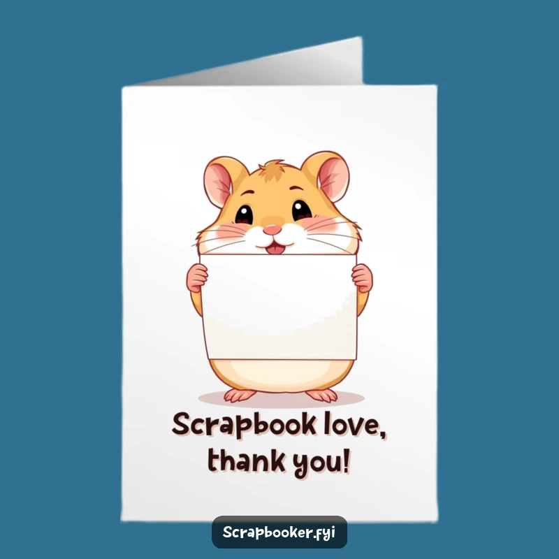 Free Printable Hamster Thank You Card: Heartfelt DIY Downloadable for Grateful Appreciations