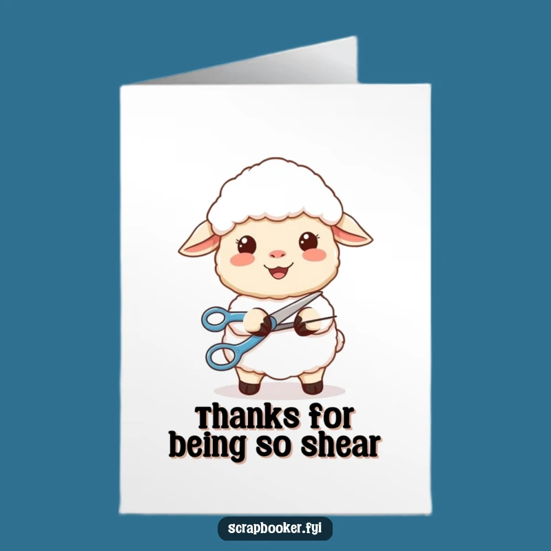 Free Printable Thank You Card: Sheep's Precise Gratitude, DIY