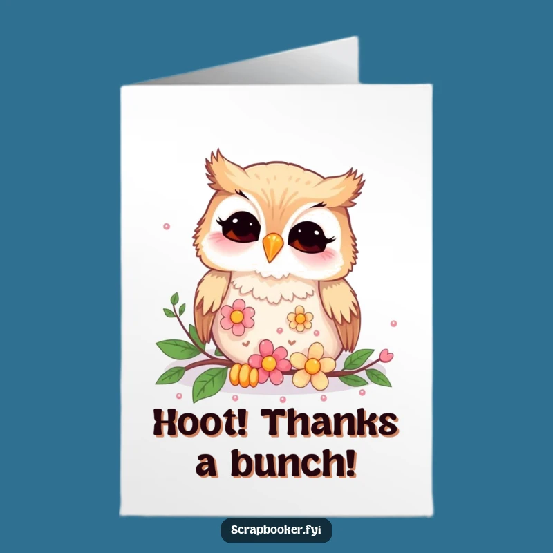 Free Printable Thank You Owl Card: Whimsical DIY Downloadable for Expressing Gratitude