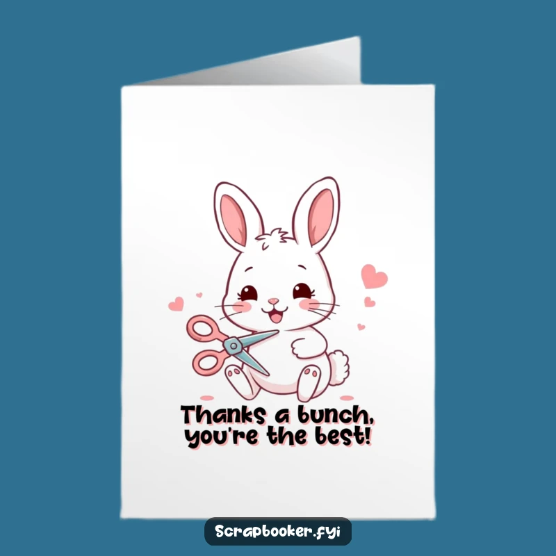 Free Printable Bunny Thank You Card: Funny Cut-Up & DIY Gift For Gratitude