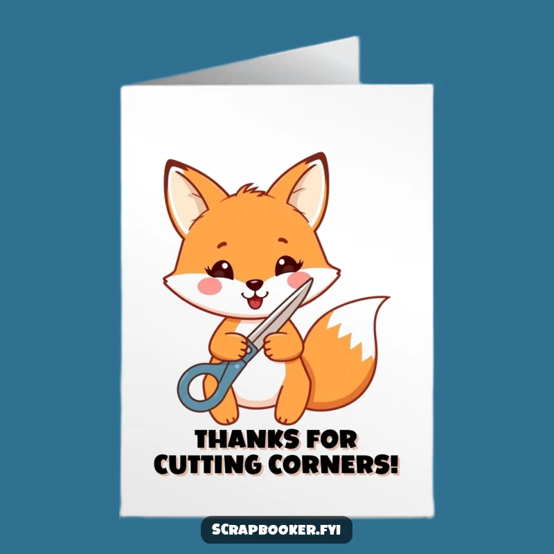 Free Printable Fox Thank You Card: Funny Crafty Design for Heartfelt Gratitude