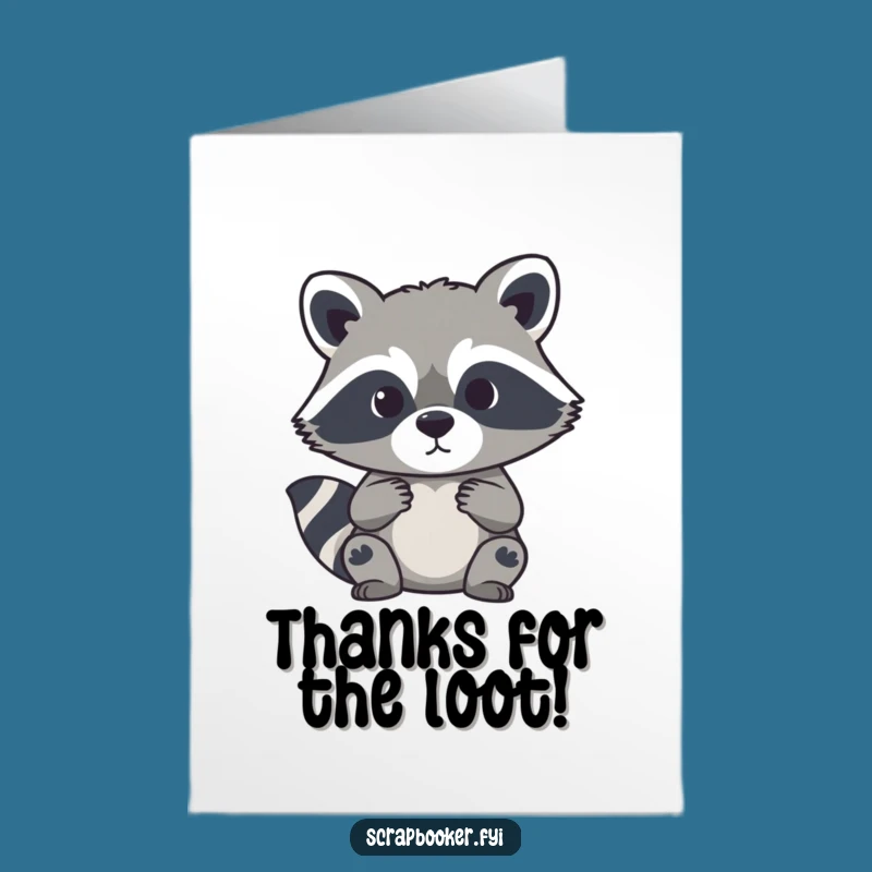 Free Printable Thank You Card: Raccoon Silhouette Maker Expressing Gratitude DIY