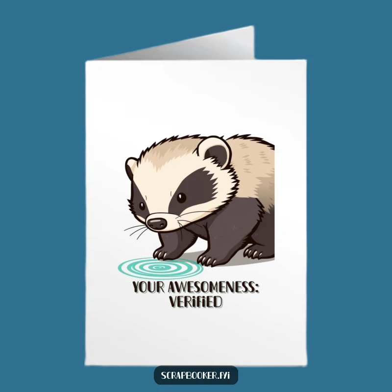 Funny Free Printable Thank You Card: Determined Badger's Official Thanks