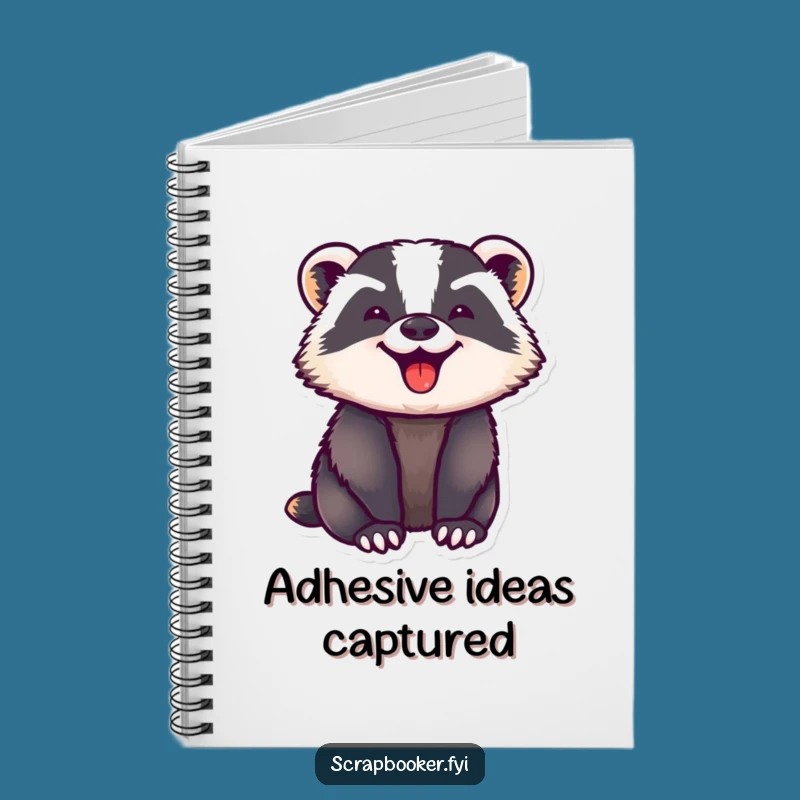 Funny Badger Notebook: Focused Joy for Your Ideas