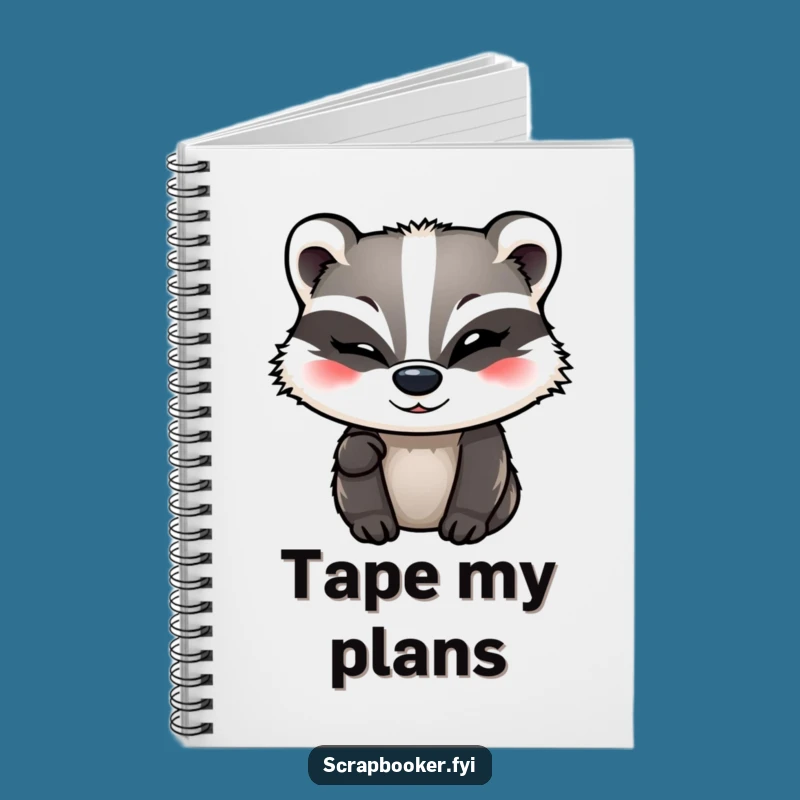 Funny Badger Notebook - Plan and Embellish with Witty Charm