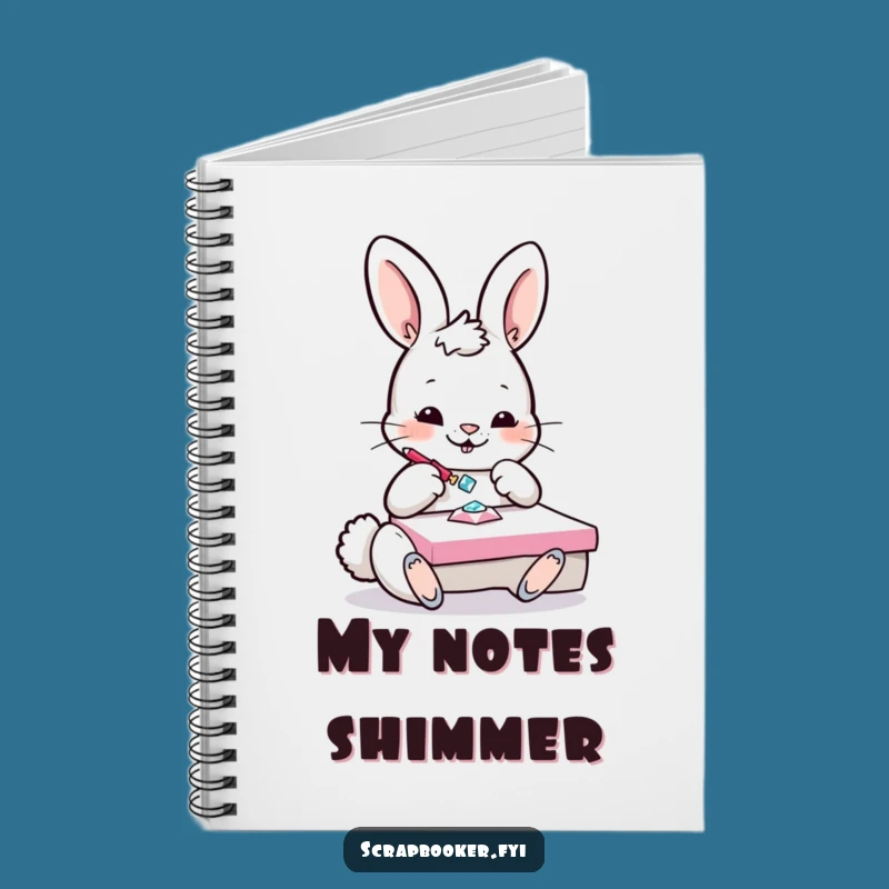 Funny Bunny Crafting Notebook: Playful Gem Bunny Journal, For All Your Ideas