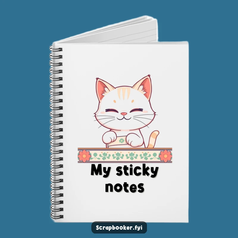 Funny Cat Tape Notebook A Perfect Gift for Journaling and Feline Fanatics