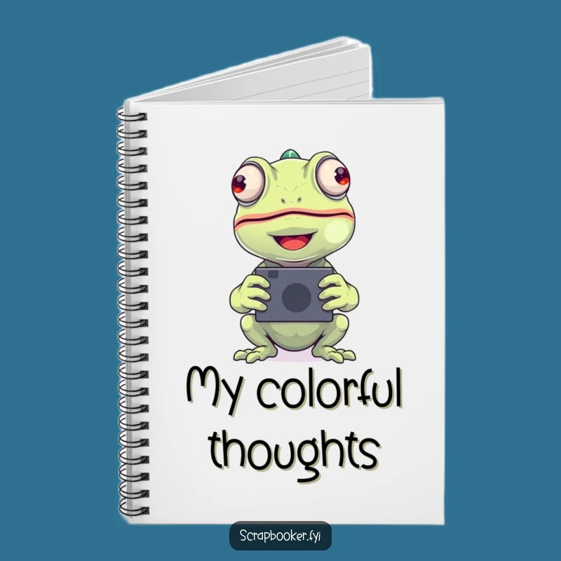 Funny Chameleon Photo Notebook A Perfect Gift for Capturing Ideas and Moments