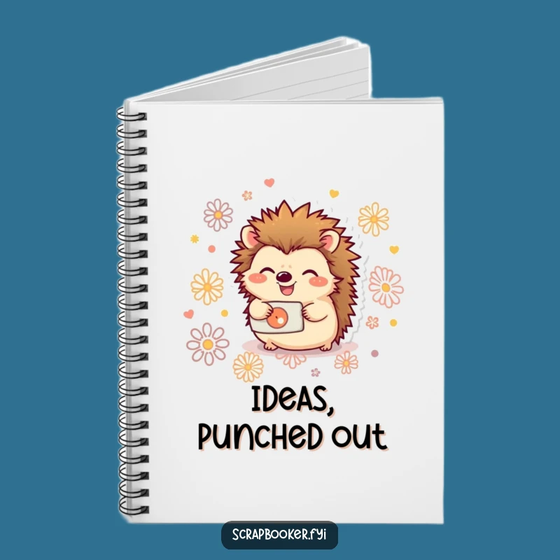 Funny Hedgehog Paper Punch Notebook: Journal Your Ideas with a Joyful Crafty Companion