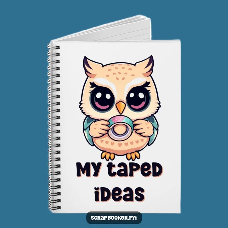 Funny Owl Glitter Tape Notebook: Record Your Ideas with This Whimsical Stationery