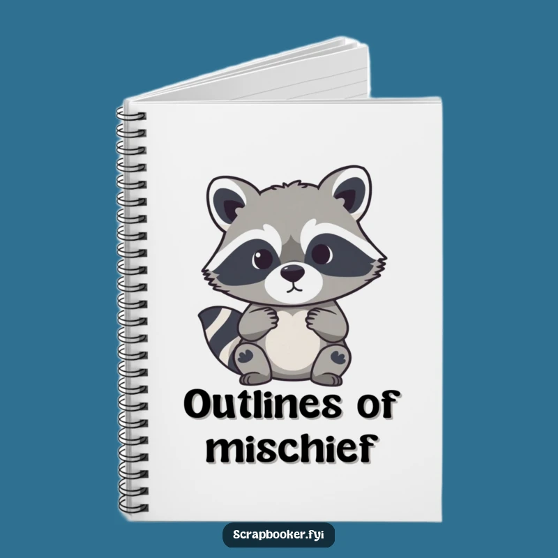 Funny Raccoon Silhouette Cutter Notebook: Journal Your Ideas with a Crafty Woodland Companion