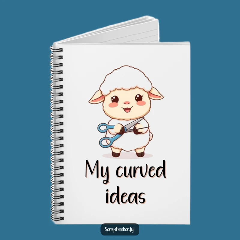 Funny Sheep Scissors Notebook: Content Ideas Journal, Perfect Gift