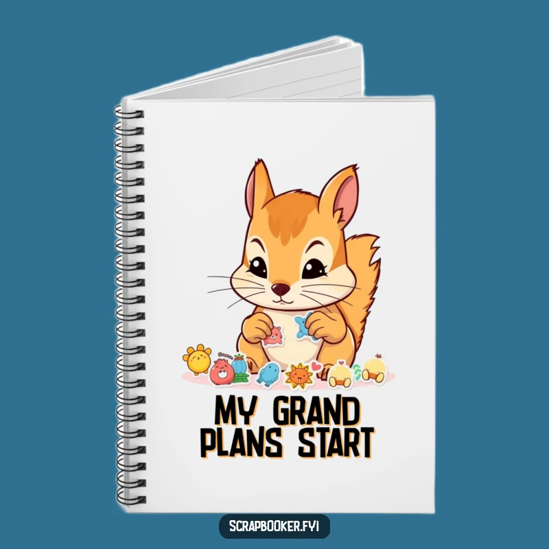 Funny Squirrel Sticker Artist Notebook: Journal Your Ideas with a Hilarious Crafty Companion