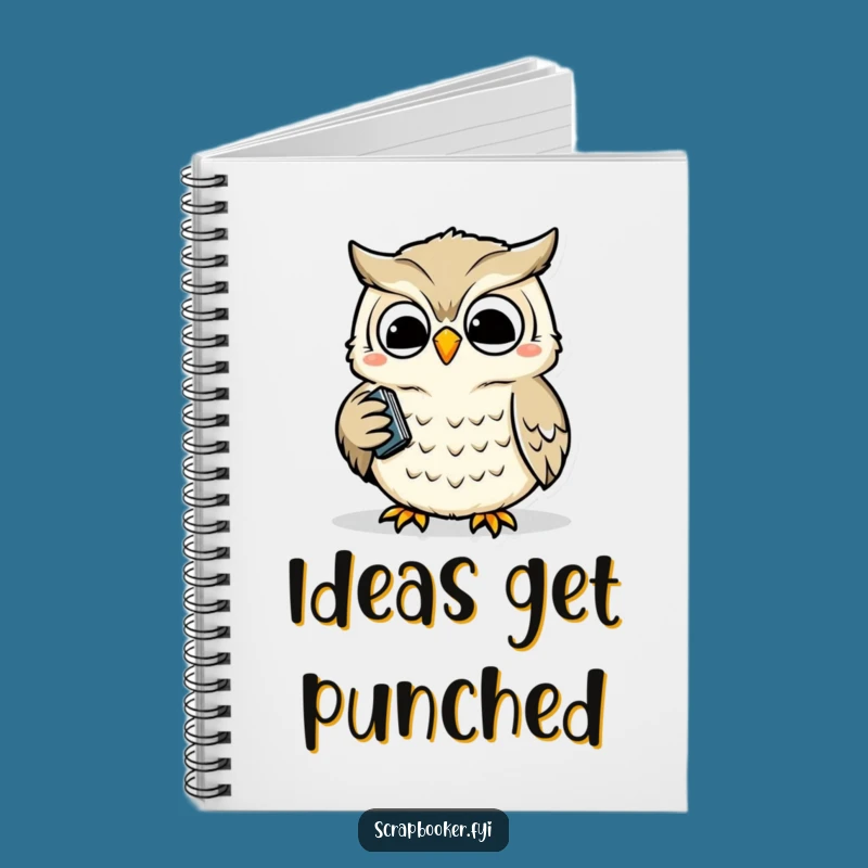 Funny Owl Hole Punch Notebook: Wise Organization Journal, Perfect Gift