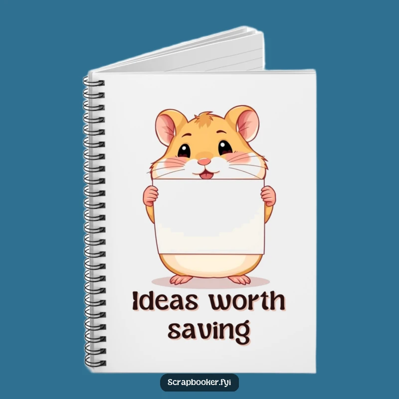 Funny Proud Hamster Scrapbook Notebook - Journal Your Memories
