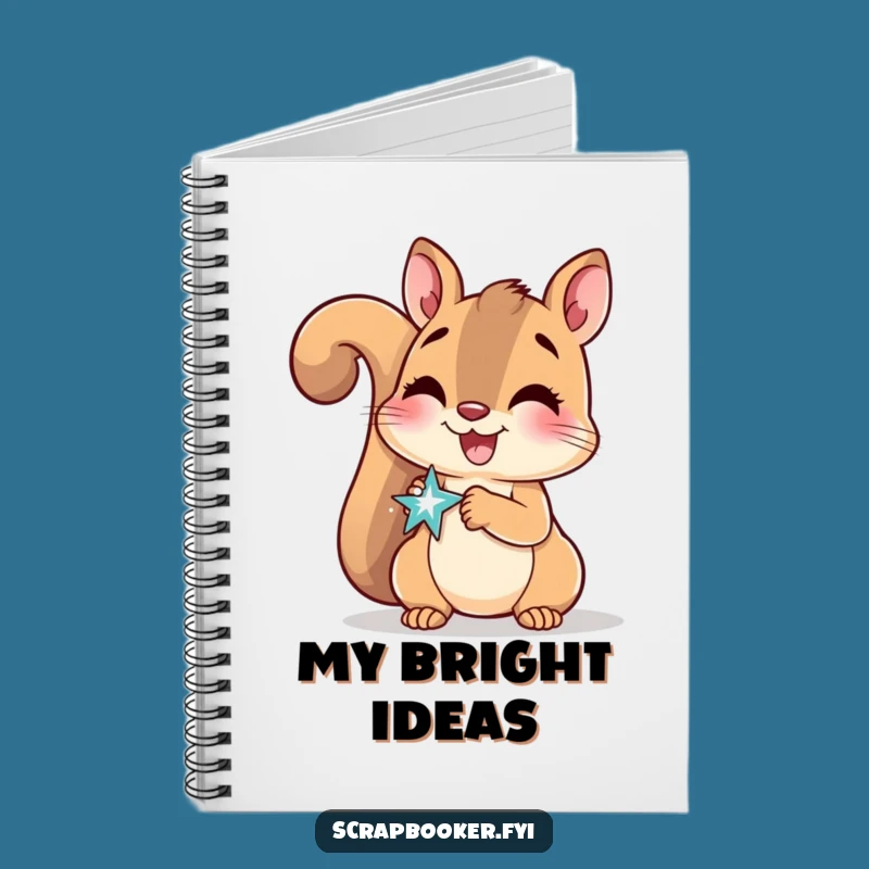 Funny Squirrel Notebook: Sparkly Craft Journal Gift