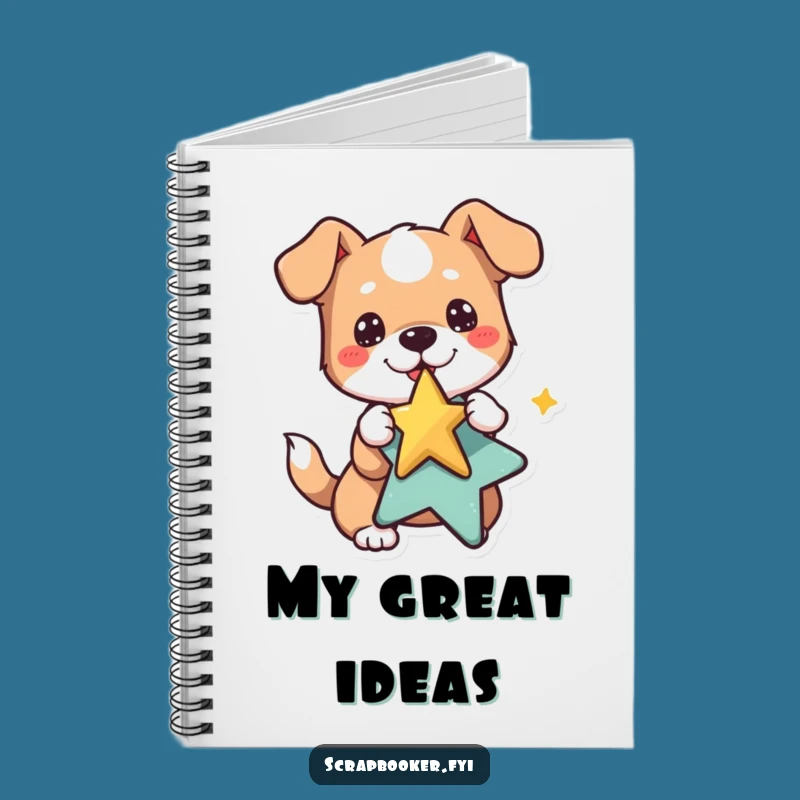 Funny Dog Notebook: Playful Star Sticker - For Your Happy Thoughts
