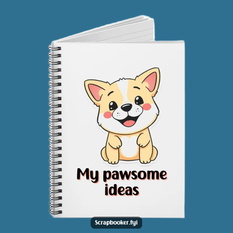 Funny Dog Stamp Notebook: Smiling Dog Journal, Blank Pages for Art, Perfect Funny Gift