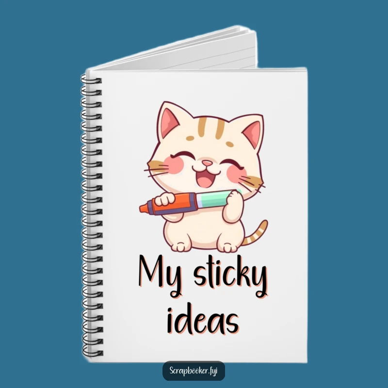 Funny Cat Glue Stick Notebook: Jot Down Ideas with This Hilarious Crafting Companion