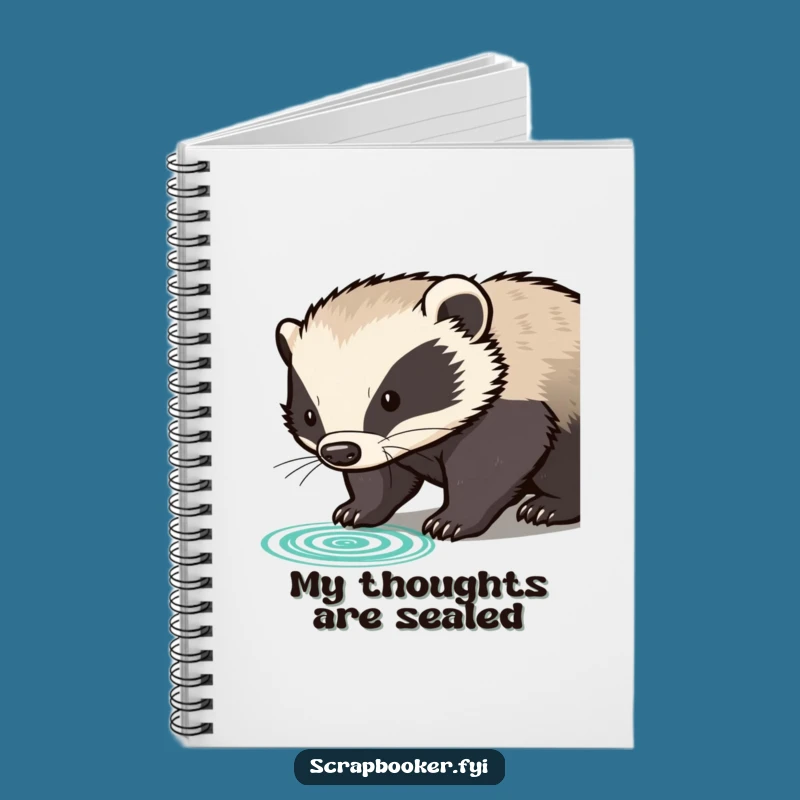Funny Badger Stamp Notebook: Jot Down Official Decisions, Gift