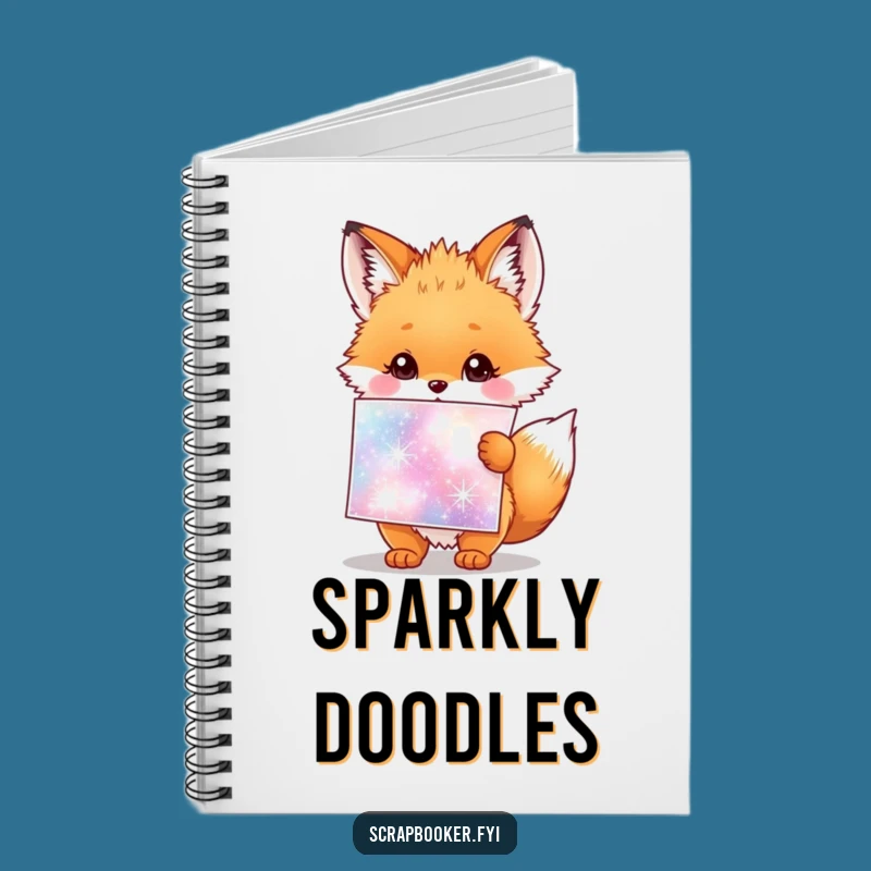 Funny Fox Cub Notebook: Sparkly Stickers & Joy, Creative Kids Journal Gift