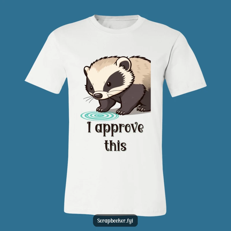 Funny Badger Stamp T-Shirt: Determined & Official Tee, Perfect Gift