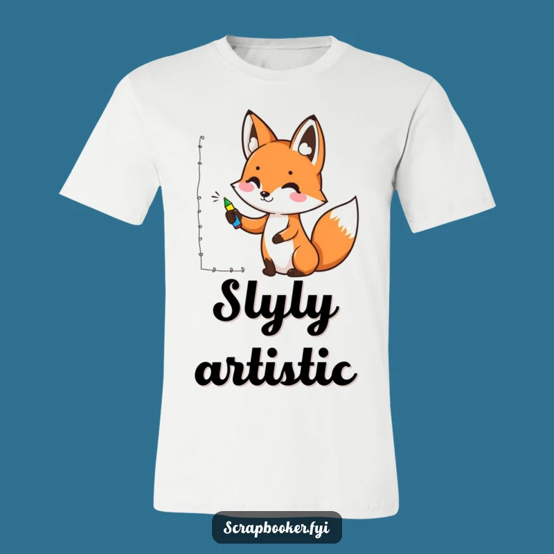 Funny Fox Drawing T-Shirt: Cheerful Fox Artist, Creative Apparel, Perfect Funny Gift
