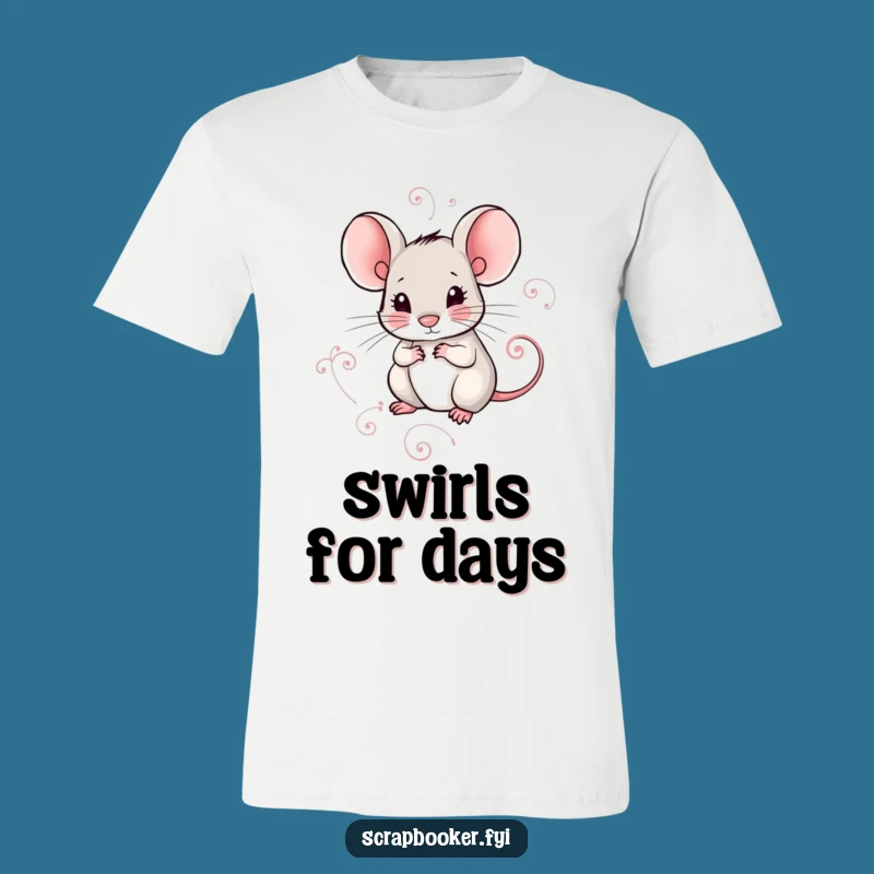 Funny Mouse Artist T-Shirt: Meticulous Swirl Drawing for Art Lovers