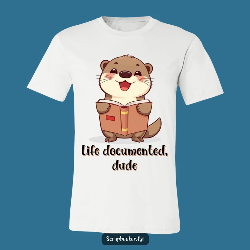 Funny Otter Scrapbook T-Shirt A Delightful Gift for Craft Lovers with a Sense of Humor