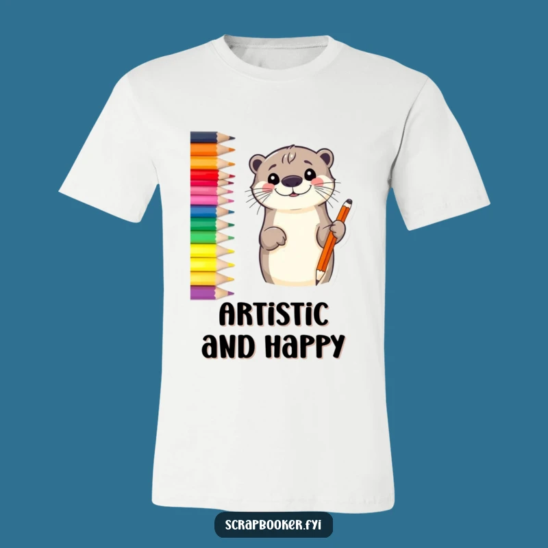 Funny Otter Sketch T-Shirt: Wear Your Creativity with This Hilarious Animal Tee