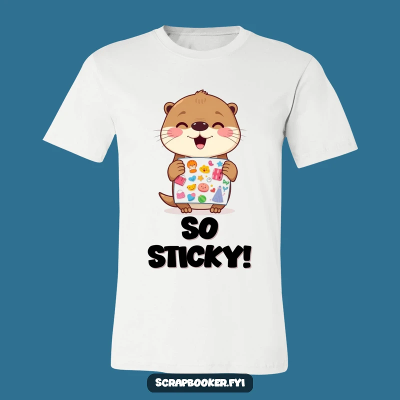 Funny Otter T-Shirt: Sticker Anticipation - Joyful & Gleeful Otter Apparel Gift
