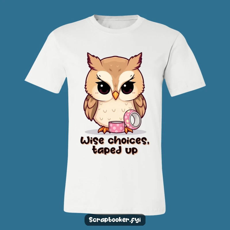 Funny Owl Tape T-Shirt: Wear Your Fascination with Humor!
