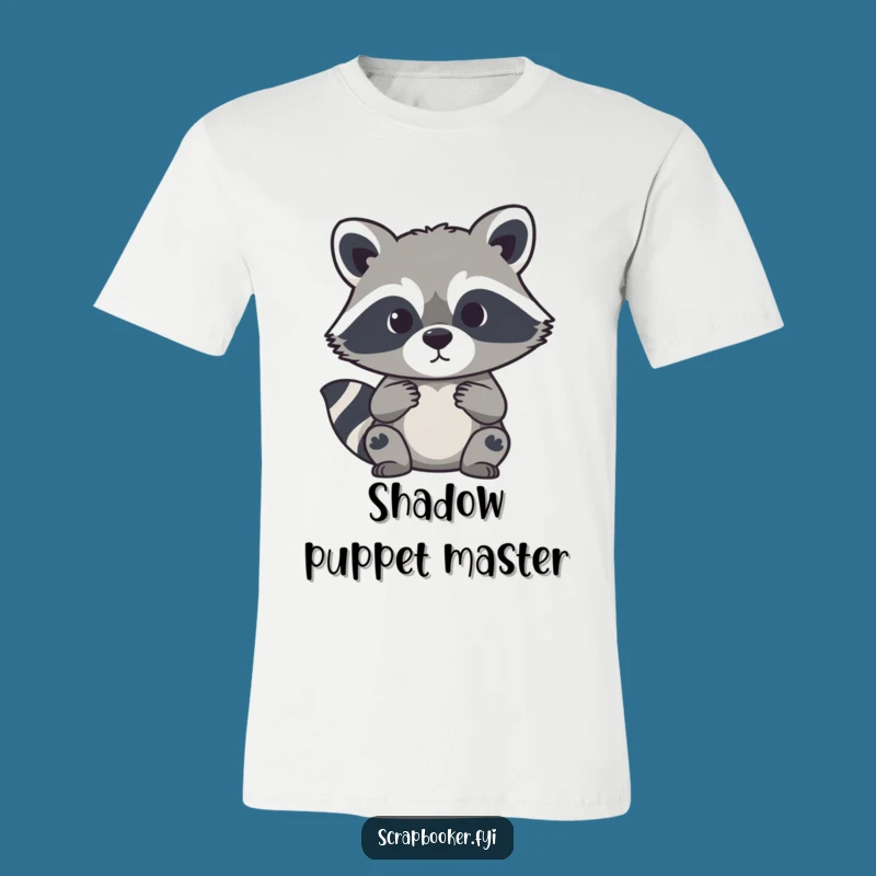 Funny Raccoon Silhouette Cutter T-Shirt: Wearable Art for Crafty Critters and Meme Enthusiasts