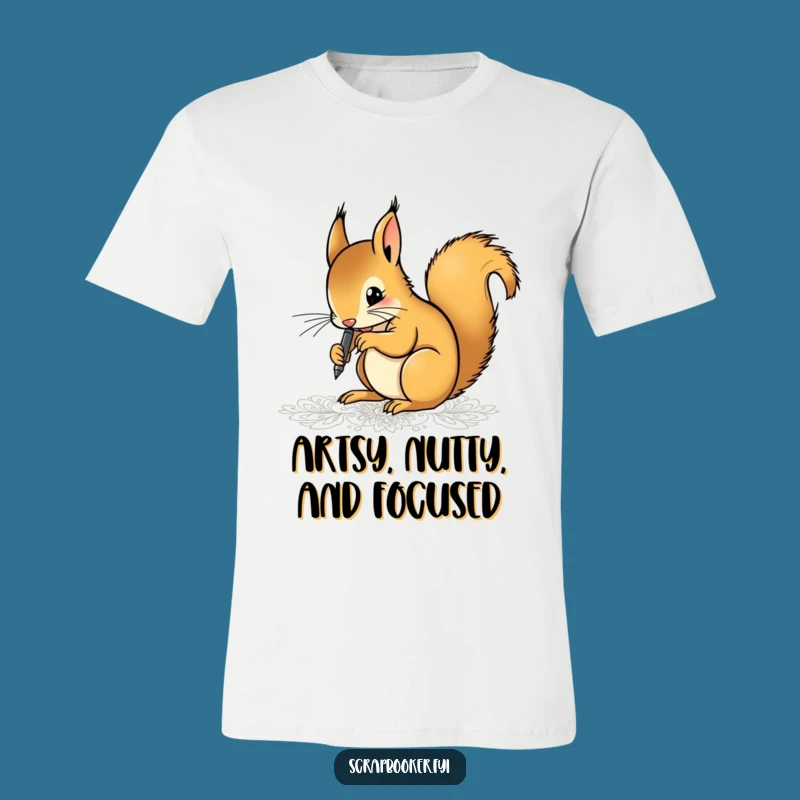 Funny Squirrel Drawing T-Shirt: Hilarious Artist Squirrel, Perfect Gift Tee